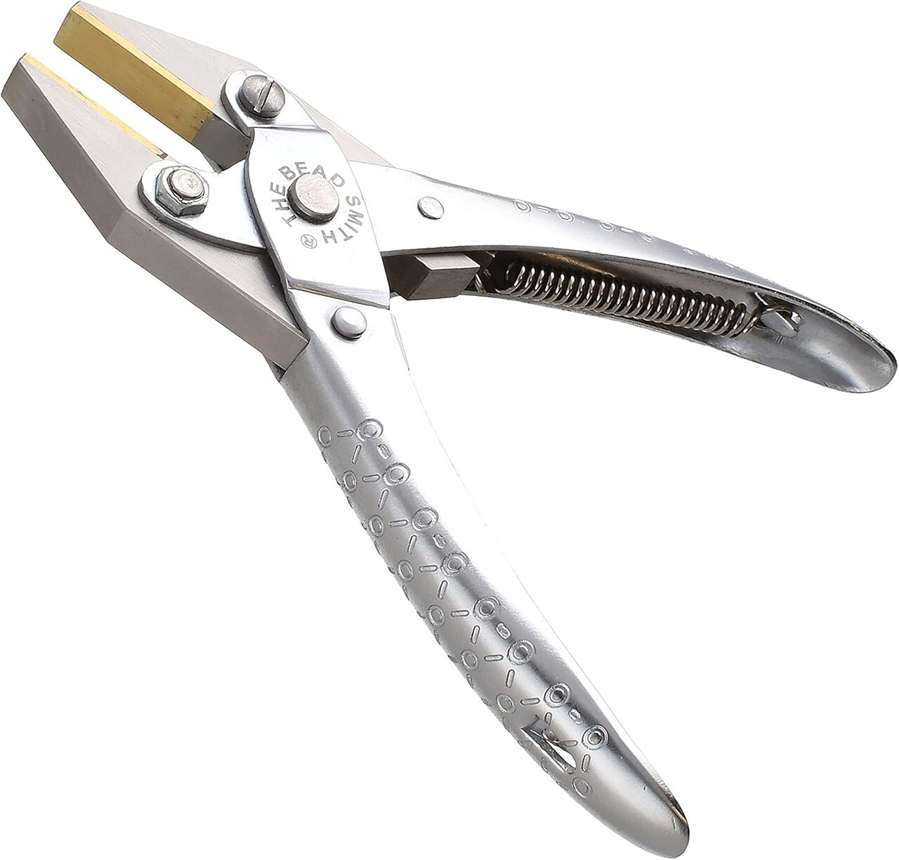 The Beadsmith Chain Nose Parallel Pliers with Spring, Flat Grip for Jewelry Making, Wirework & Repair